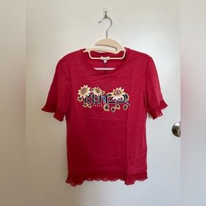 Kenzo Micro Ruffles Logo Tshirt